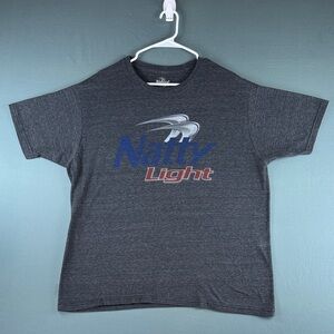 Natural Light “Natty Light” Charcoal Gray T-Shirt
